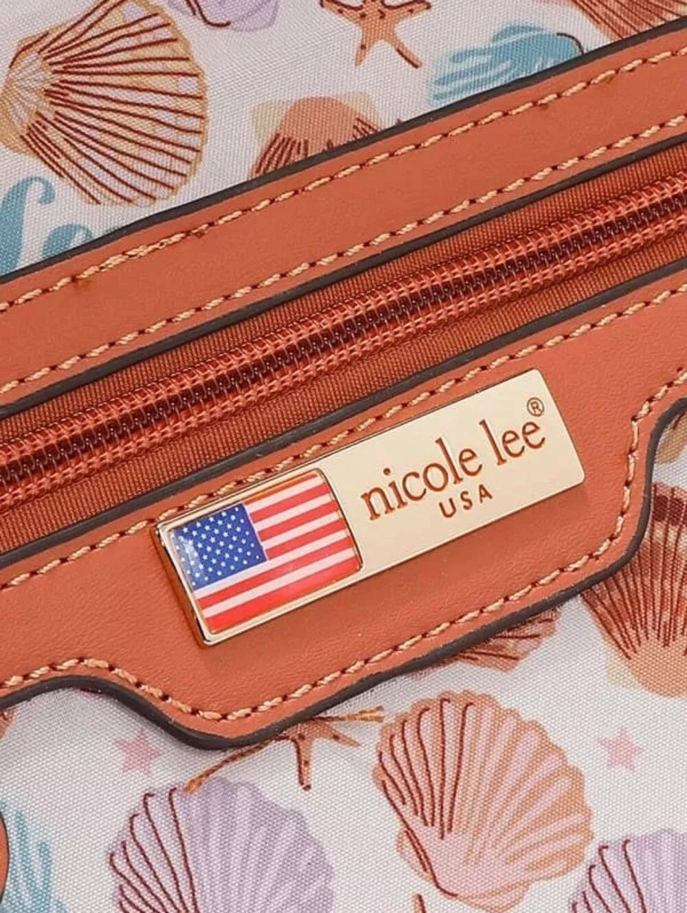 Nicole Lee 3 Piece Set Sun and Sand Matching Wallet Crossbody Shoulder Bag Purse
